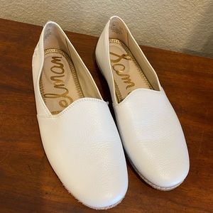 Sam Edelman 'everie' Leather Espadrille Slip-ons In White size 7.5